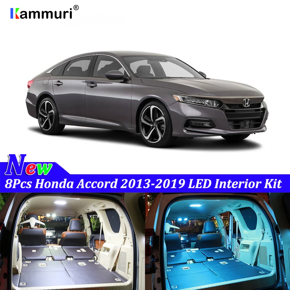 

8Pcs Canbus No Errore White Interior LED Light Package Kit for 2013 2014 2015 2016 2017 2018 Honda Accord LED Interior Light