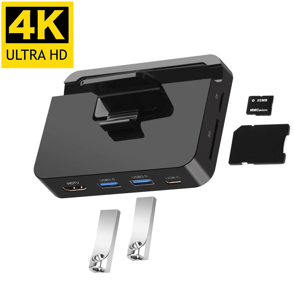 

USB Type C Hub USBC to HDMI 4K 2USB 3.0 SD TF Card Reader Dock Holder for Galaxy S8 S9 Dex Mode for Huawei Mate10/P20 PC Mode