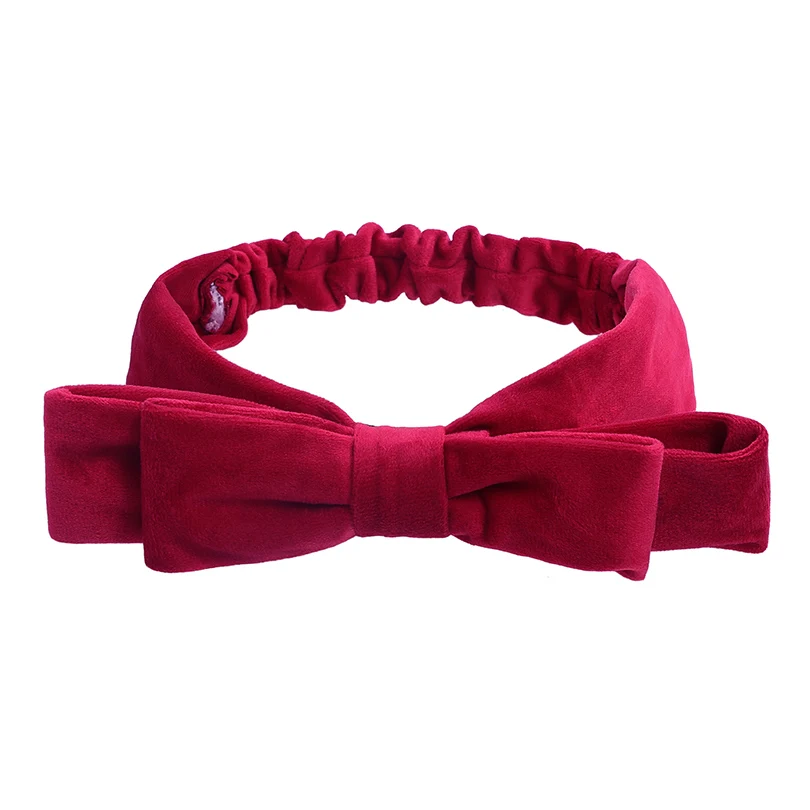 Haimiekang бархатные повязки с узелком для женщин Благородный резкий бант резинка для волос, Тюрбан повязка на голову для женщин бандана повязка - Цвет: Red