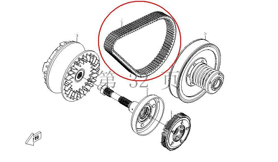 Зубчатый приводной ремень костюм для cfmoto atv CF500 600 ATV X5 X6 Z6/CF625EX, часть № 0180-055000-0004/0180-055000-0002 36,7X939