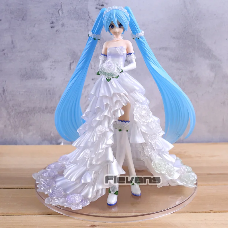 

VOCALOID Hatsune Miku Wedding Dress Ver. PVC Figure Toy Miku Collection Model Doll