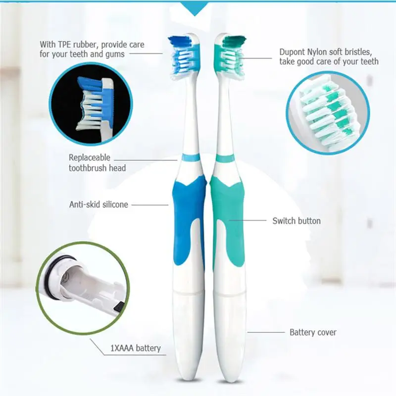 SEAGO Sonic Electric Toothbrush Battery Waterproof Upgraded Adult Travel Safety Toothbrushes With 3 brush head Deep Clean SG963 SEAGO Sonic Electric Toothbrush Battery Waterproof Upgraded Adult Travel Safety Toothbrushes With 3 brush head Deep Clean SG963