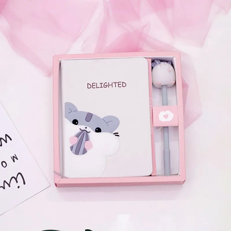 Kawaii Mouse записная книжка ежедневный журнал книга с ручкой набор канцелярских