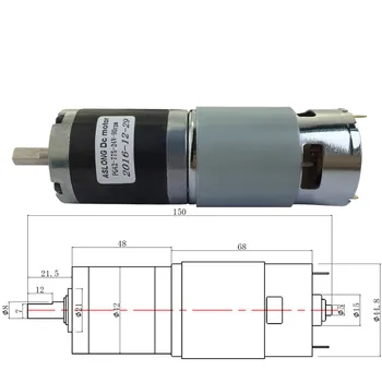 

PG42-775 high torque low noise dc planetary gear motor with 42mm gearbox
