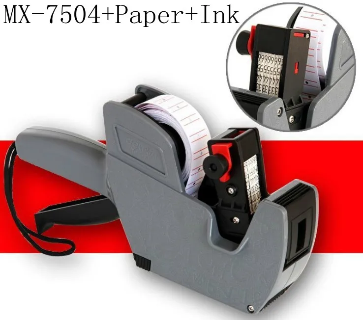 

[ Fly Eagle ] New Black MX-7504 8 Digits EOS Price Tag Gun + Price Tag Labels + 1Ink Pricing Machine Bidder