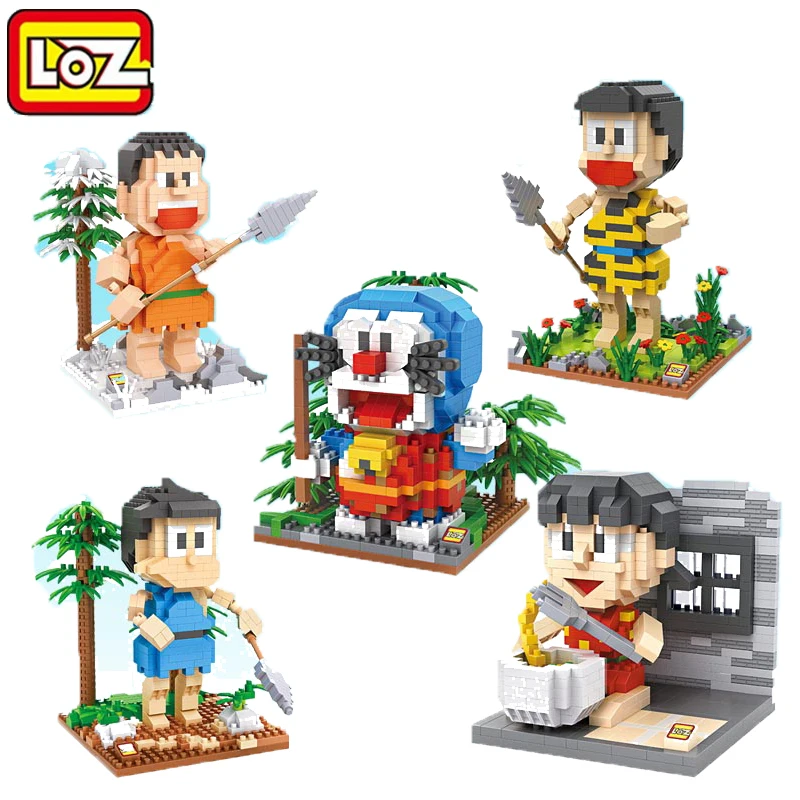 

LOZ Mini Qute Kawaii Anime time machine cartoon diamond block plastic action figure building block toys educational toys