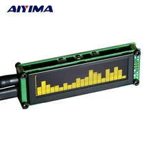 OLED Música de Espectro de Audio Modo de indicador de Velocidad Ajustable AGC Amplificador de Escritorio MP3 PC 15 nivel