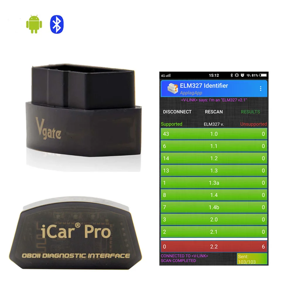 OBD2 Vgate Icar Pro ELM 327 Bluetooth obd2 сканер ELM327 диагностический инструмент obdii считыватель кодов odb2 диагностический инструмент для автомобиля