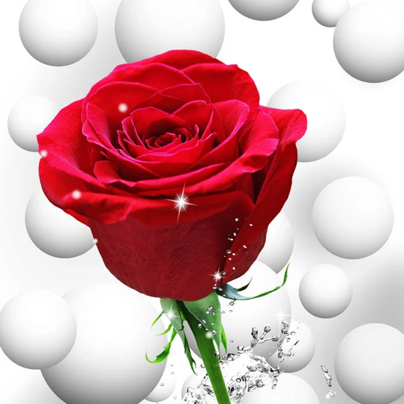 custom photo mural wallpaper modern fashion 3d butterfly rose flower rose flower wall paper
