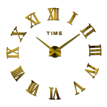 

2019 new arrival real brand home decor wall sticker Living Room quartz watch big digital wall clock modern design large clocks