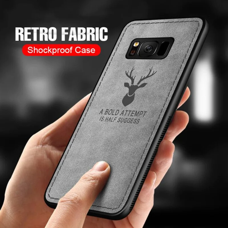 

Luxury Cloth Texture Case For Samsung Galaxy S8 S9 PLus Note 8 9 Shockproof Cover For Samsung Galaxy S7 Edge Soft Silicone Case