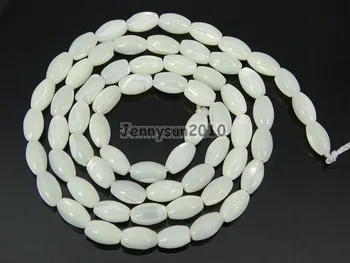 

Natural White Mother Of Pearl MOP Stones 4x6mm Rice Loose Beads 15'' Strand for Jewelry Making Crafts 5 Strands/Pack