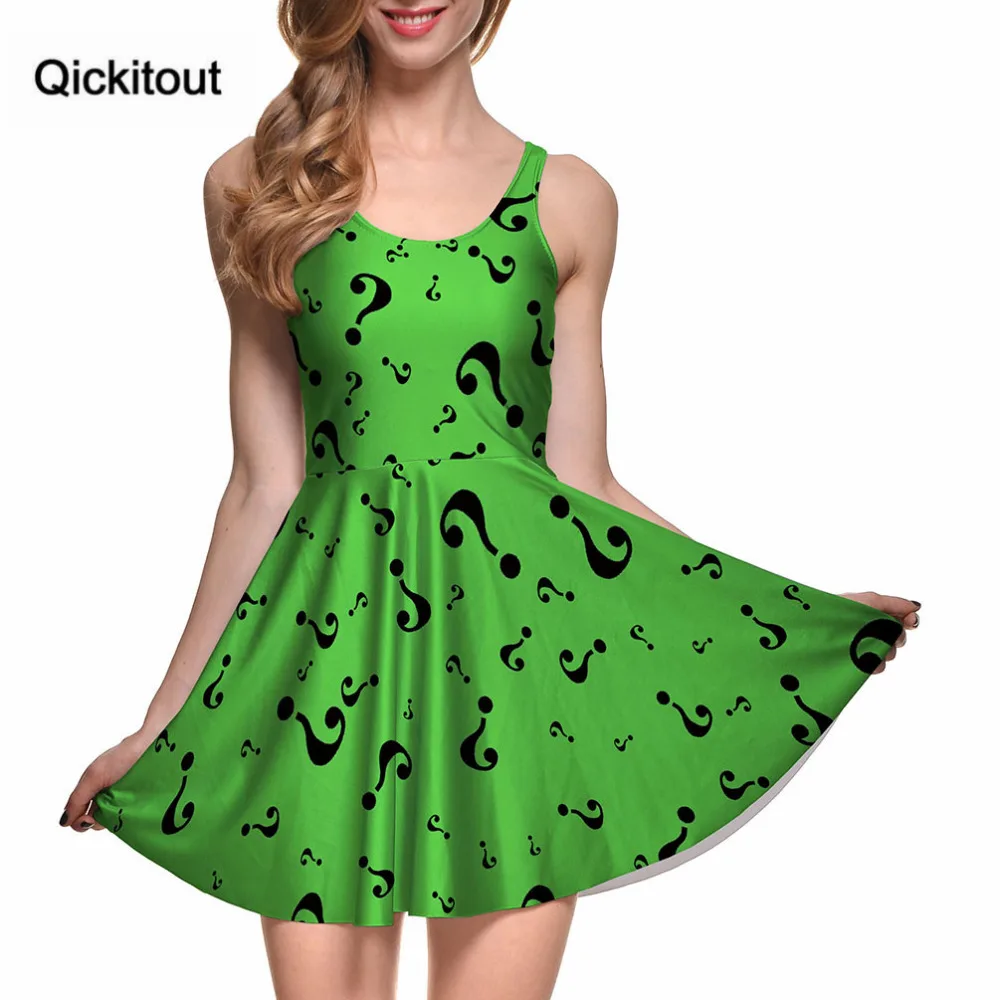 Прямая поставка модная Женская Цифровая печать двусторонняя юбка|skater dress|vestidos
