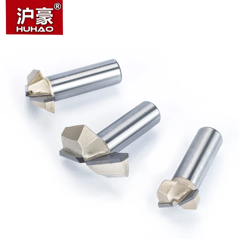 HUHAO 1 шт. 1/2 &quotхвостовик 3D резьба фрезы для дерева 120 150 градусов V тип долбежный