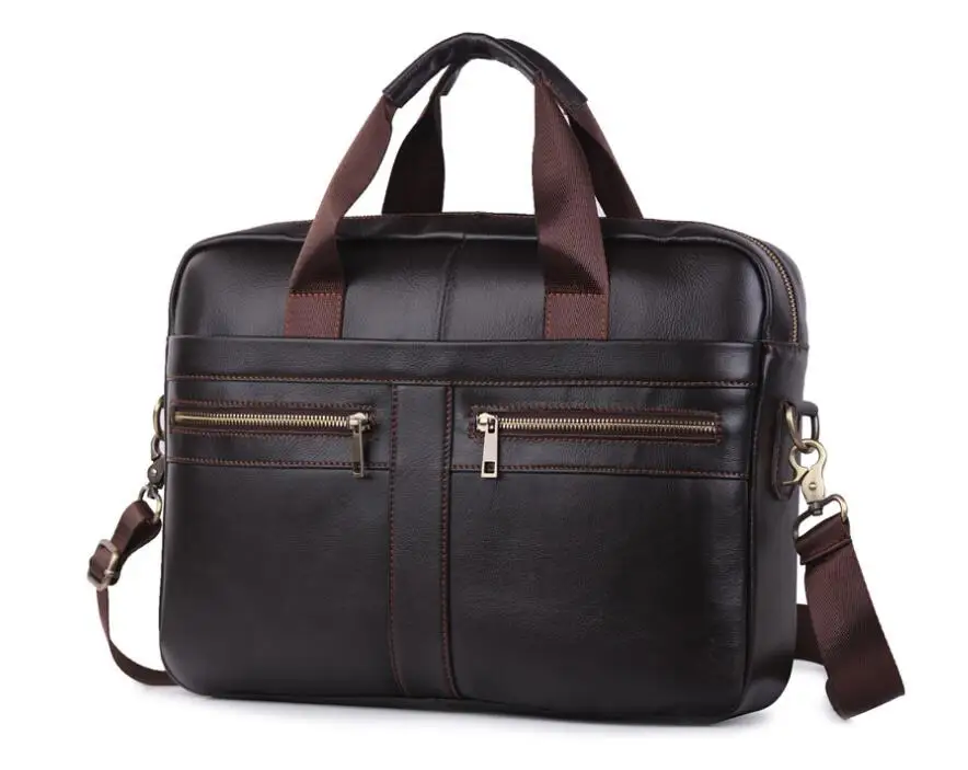 Brand Genuine Leather Shoulder Bag new Men/'s Handbag Male Cowhide Messenger Bag Cross Body Handle Pack 15/' Briefcase Portfolio Brand Genuine Leather Shoulder Bag new Men/'s Handbag Male Cowhide Messenger Bag Cross Body Handle Pack 15/' Briefcase Portfolio