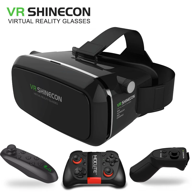 VR Shinecon виртуальной реальности 3D очки для 4 0 6 дюймов Iphone Android смартфон полный пакет