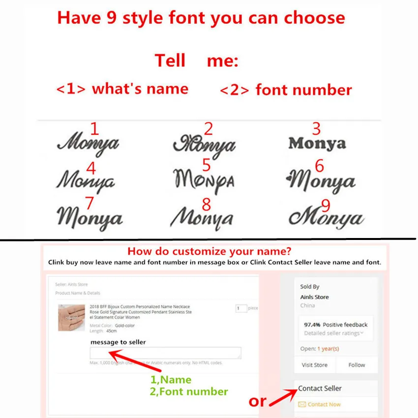 name font