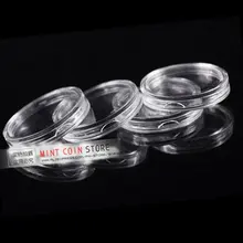 Прямой покрой H35mm монета Пластиковая Капсула 100 шт./лот