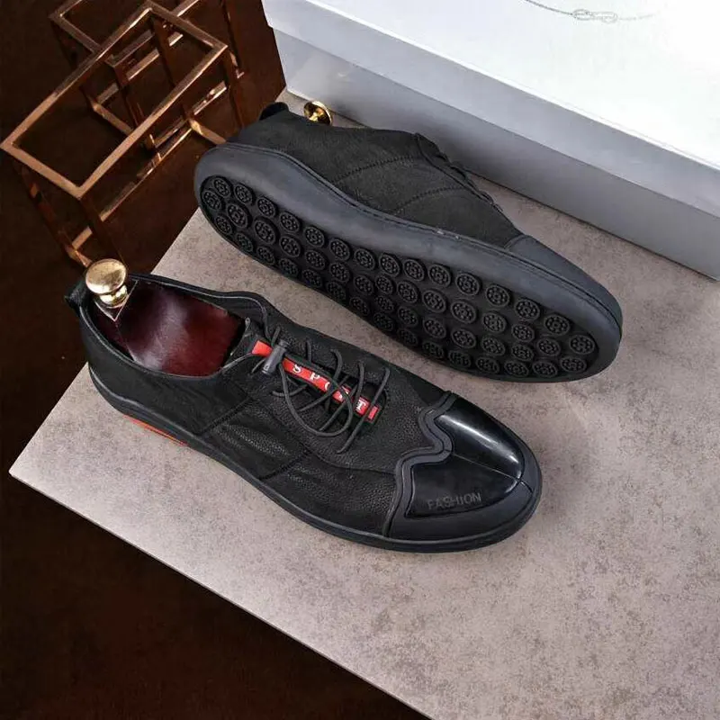 

Summer Genuine Cow Leather Casual Flat Shoes For Men Elastic Band Platform Oxford Dress Men's Shoes Quality Handmade Mens Shoes