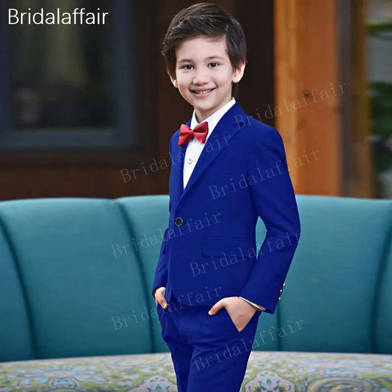 KUSON Royal Blue Suits Kid's Suits Prom Wedding Boy Tuxedo Children