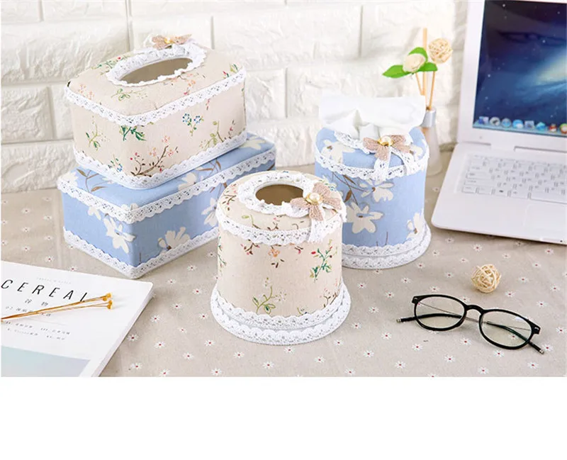 Креативная хлопковая ткань модная кружевная ткань коробки милый дом и коробка для салфеток контейнер для полотенец бумажные салфетки сумка