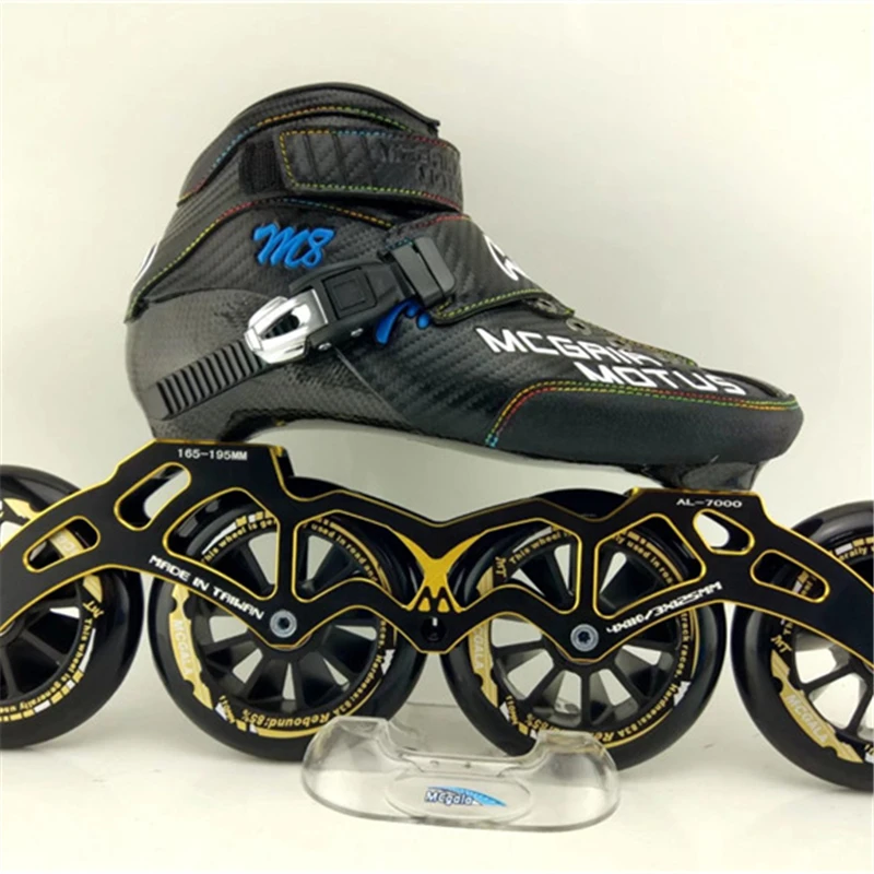 Многофункциональные Профессиональные роликовые коньки обувь для взрослых детей марафон 125 мм дорожное колесо 90 мм 100 мм 110 мм