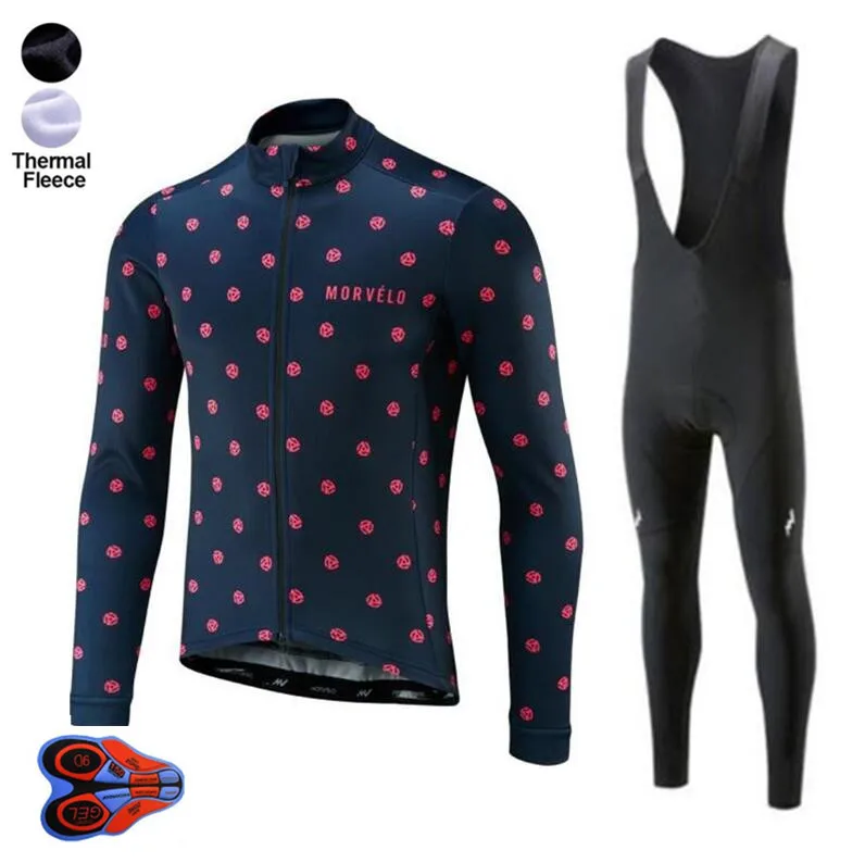 С длинным рукавом Ropa Ciclismo Invierno майки спортивные/зима термальность флис MTB Велосипедный спорт костюмы для мужчин 9D гель PAD велосипед одежда