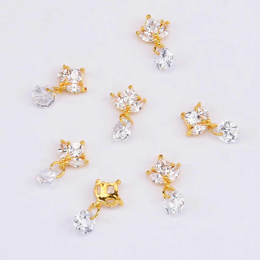 5 шт металлические стразы для маникюра алмазные цирконы украшения для ногтей Новое поступление звезда символ доллара 3d украшения для ногтей Корона TCJ334~ 348