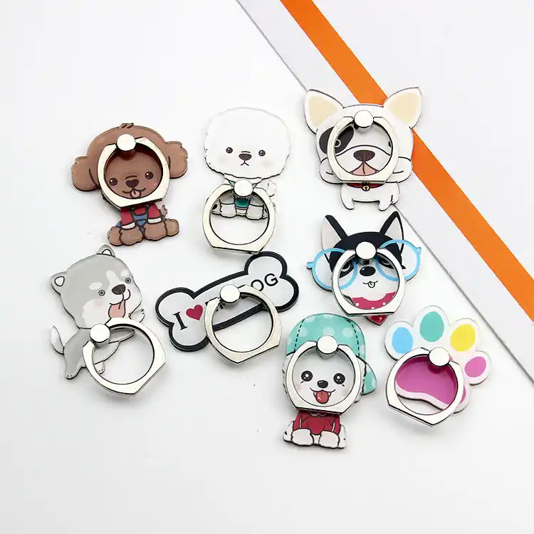 Металлический палец кольцо держатель мобильного телефона стенд щенок носить очки милый мультяшный Щенок кости 2019