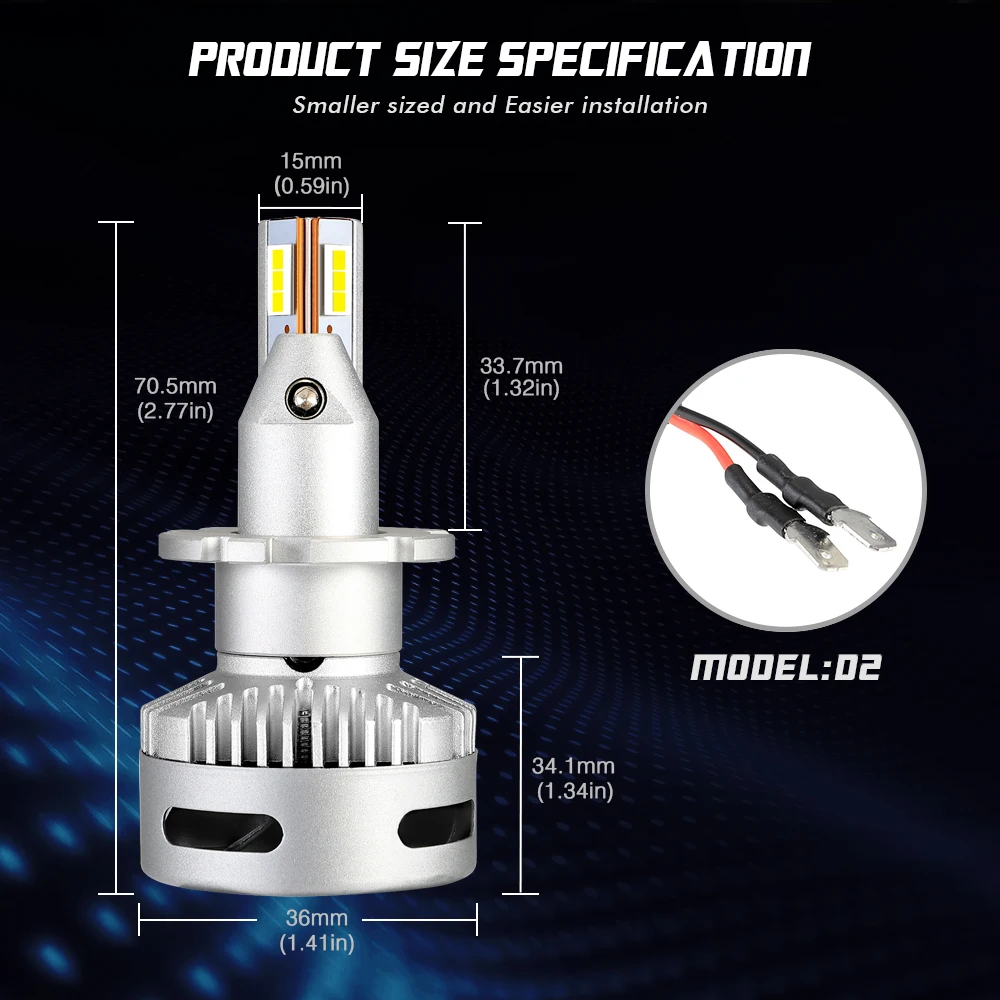 NOVSIGHT 2 шт. автомобильный проектор светодиодные фары H7 H11 9005/9006 9012 D5 D2/D4 D1/D3/D8 90 Вт 12000лм 6500 к Автомобильные фары светодиодные automotivo