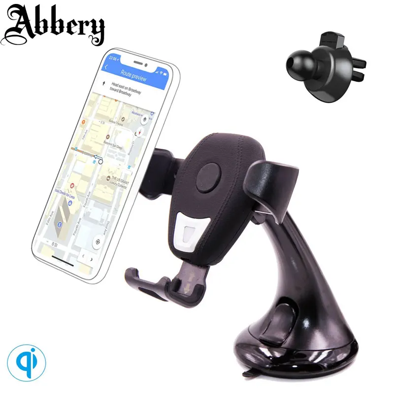 

Abbery Fast Wireless Car Charger Mount Air Vent Dashboard Windshield Phone Holder for Samsung Galaxy Note9/S9/S8/S7 for iPhone X