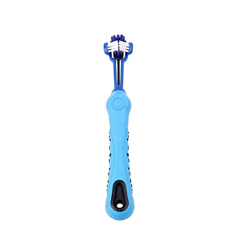 Three Sided Pet Toothbrush Dog Brush Addition Bad Breath Tartar Teeth Care Dog Cat Cleaning Mouth Grooming Supply Drop Shipping