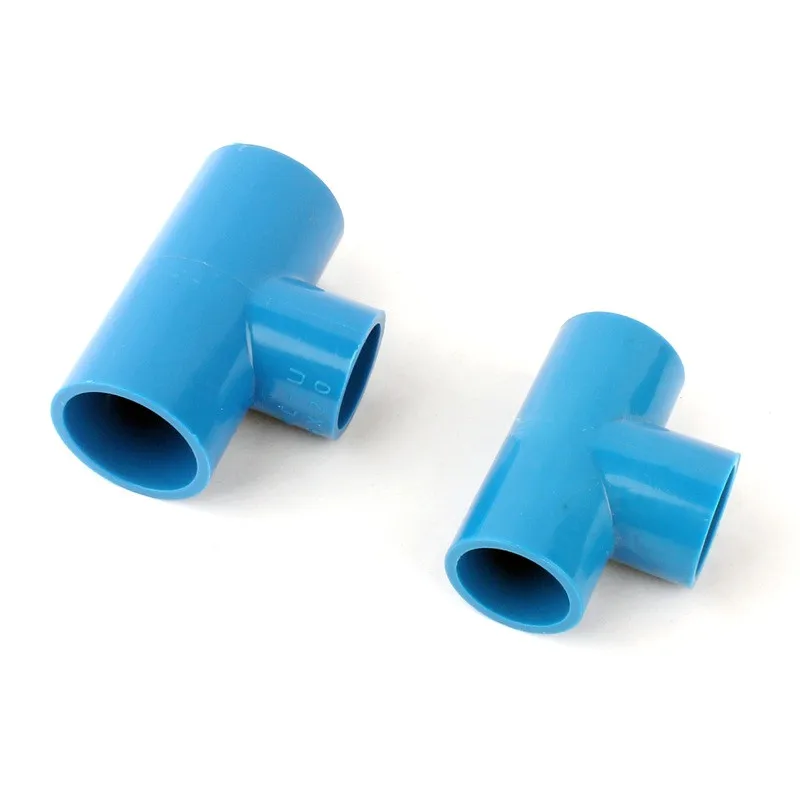 TOPINCN 5Pcs Water Pipe Connector PE Plastic Tee Connector Adapter Fitting Accessories 20mm to Dual 20mm Tee Connector High Pressure Resistance