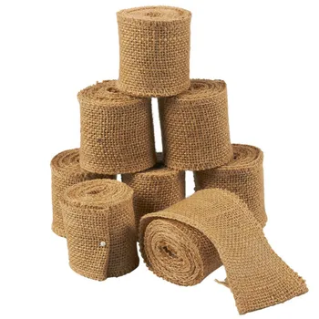 

Jute Burlap Ribbon Rustic Ribbon Rolls, Natural Ribbon Spool for Wedding, Interior Decoration, Gift Wrapping, DIY Craft