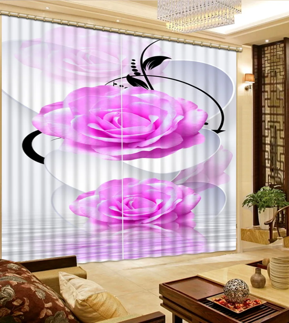 

NoEnName_Null 3D Printing Curtains High Quality Blackout Curtains Lifelike Bedroom Living Room Sunshade Window Curtain CL-D044