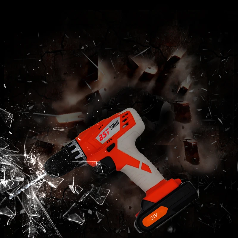 BST+PLUS 21V(ONE STYLE) LITHIUM BATTERY 2 SPEED CORDLESS DRILL MINI DRILL HAND TOOLS ELECTRIC DRILL POWER TOOLS SCREWDRIVER