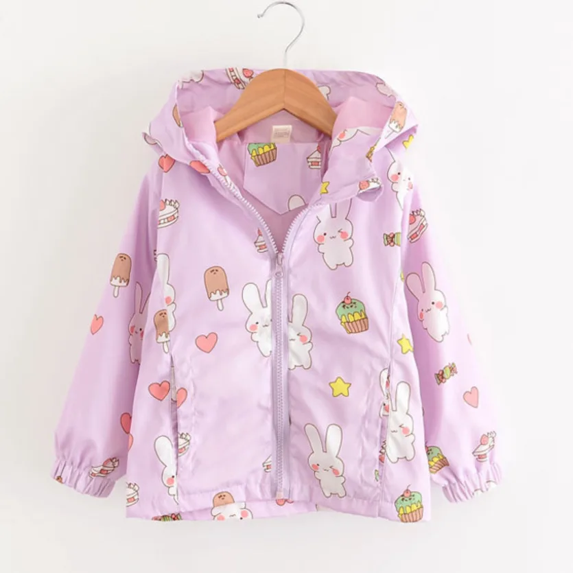 

Cartoon Baby Clothes Casacos Menina Hoodie Baby Girls Jackets Spring Kids Windbreaker Coat Children Outerwear Toddler Girl Coats