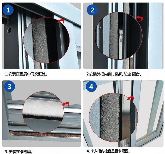 5 м 5*6 мм, 7*6 мм, 6*8 мм, 7*8 мм оконные дверные уплотнительные полосы для 2,4-4 мм, 2,5-4,5 мм, 3-5 мм, 3,5-5,5 мм окна, двери, шкаф, раздвижные двери зазор