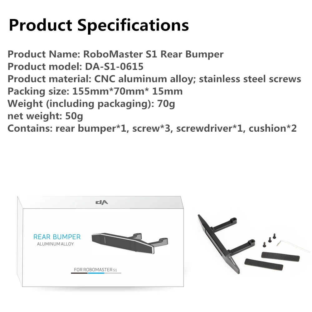 Rear Bumper for DJI RoboMaster S1 Intelligent Educational Robot Anti-collision Protector RoboMaster S1 Parts-6
