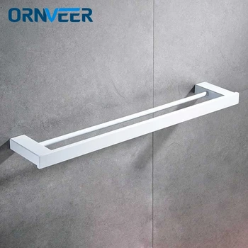 

Electroplated SUS 304 Stainless Steel Single Towel Bar Square Square Black&White Towel Rack Bathroom Wall Mounted Towel Holder
