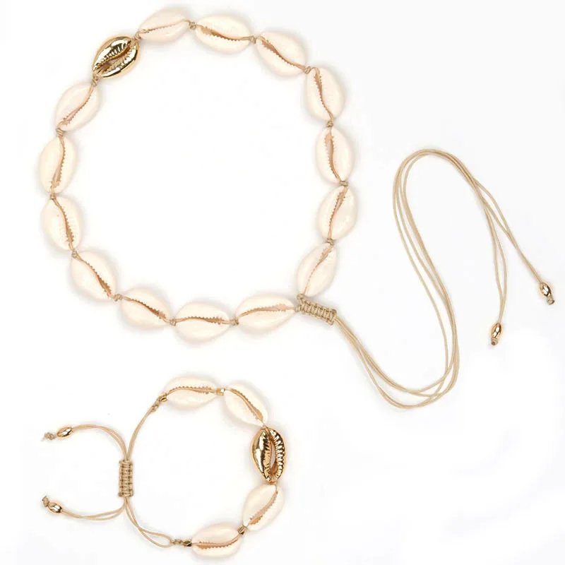 Femmes Boho naturel vis Shell Perle Collier Pendentif Longue Corde Bijoux Cadeaux