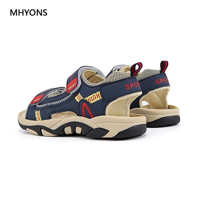 Mhyons/2018 летняя обувь для детей бренд с закрытым носком маленьких мальчиков