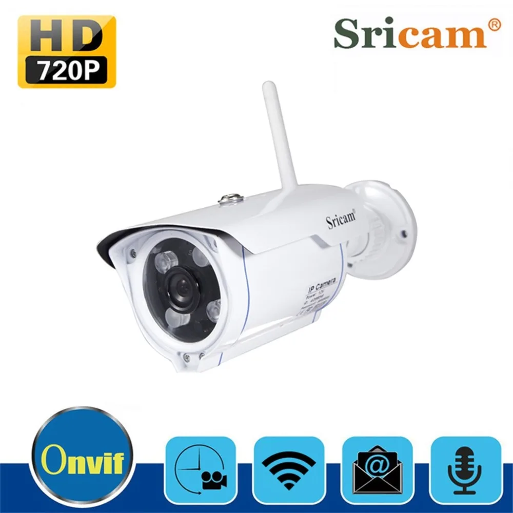 Sricam 720P HD IP камера wifi Водонепроницаемая камера ночного видения с датчиком движения Onvif 2,4 P2P камера видеонаблюдения H.264 камера безопасности