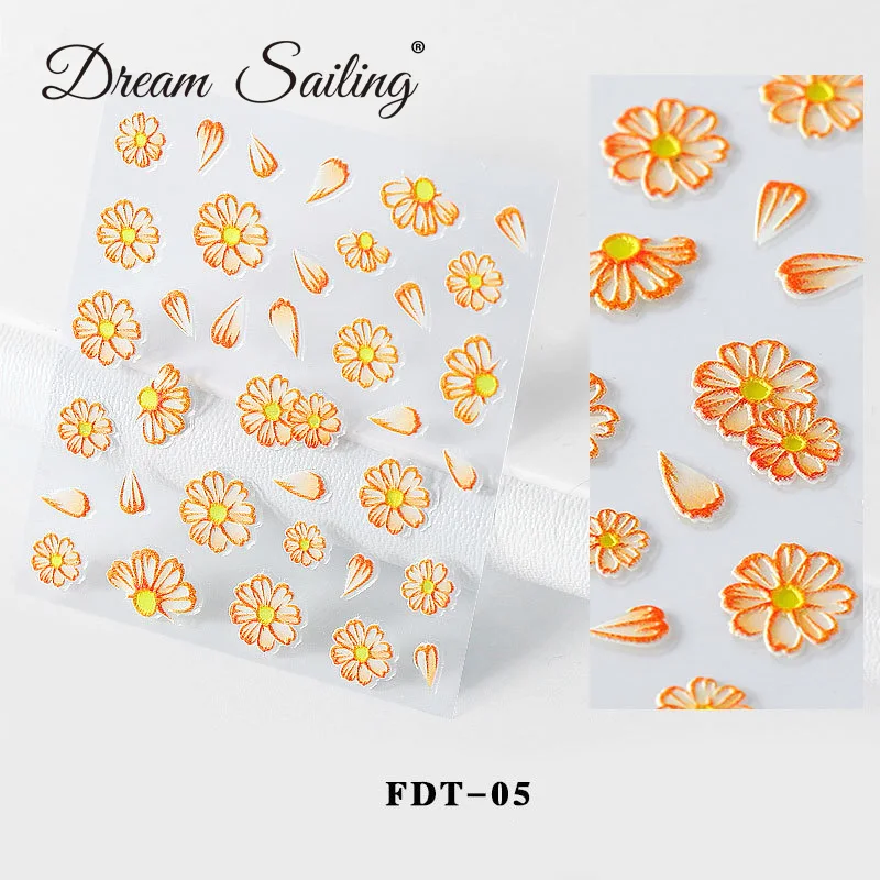 1 лист 3D наклейки для ногтей милый цветок серии маникюрные наклейки для дизайна ногтей наклейки для ногтей инструменты для парикмахерских трафарет украшения - Цвет: No5