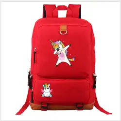 Единорог для девочек рюкзак Ёмкость тканевая сумка для девочек Школьный рюкзак школьный рюкзак ноутбук рюкзак на каждый день красный