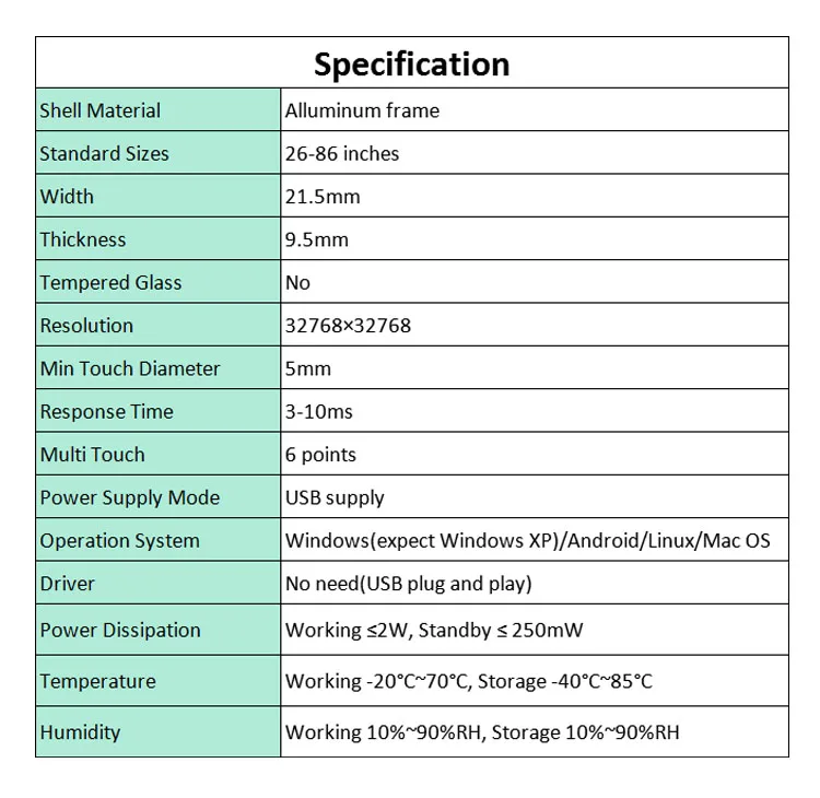 32 дюймов ИК multi touch screen overlay frame multi touch кадр USB кадр 6 точек касания без стекла