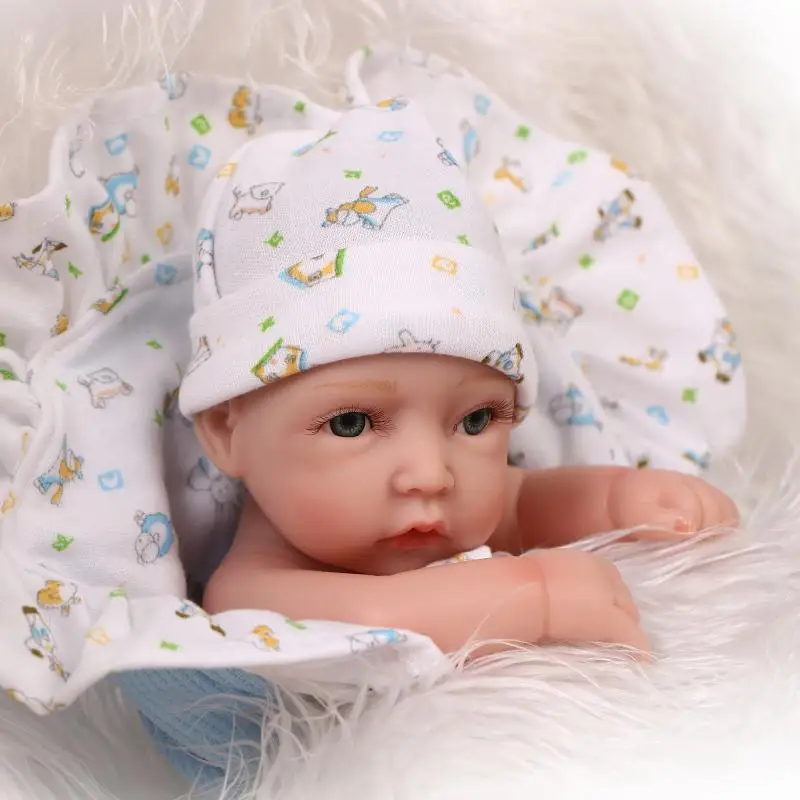 27 см мягкие силиконовые куклы reborn для всего тела DIY Детские модели настоящая