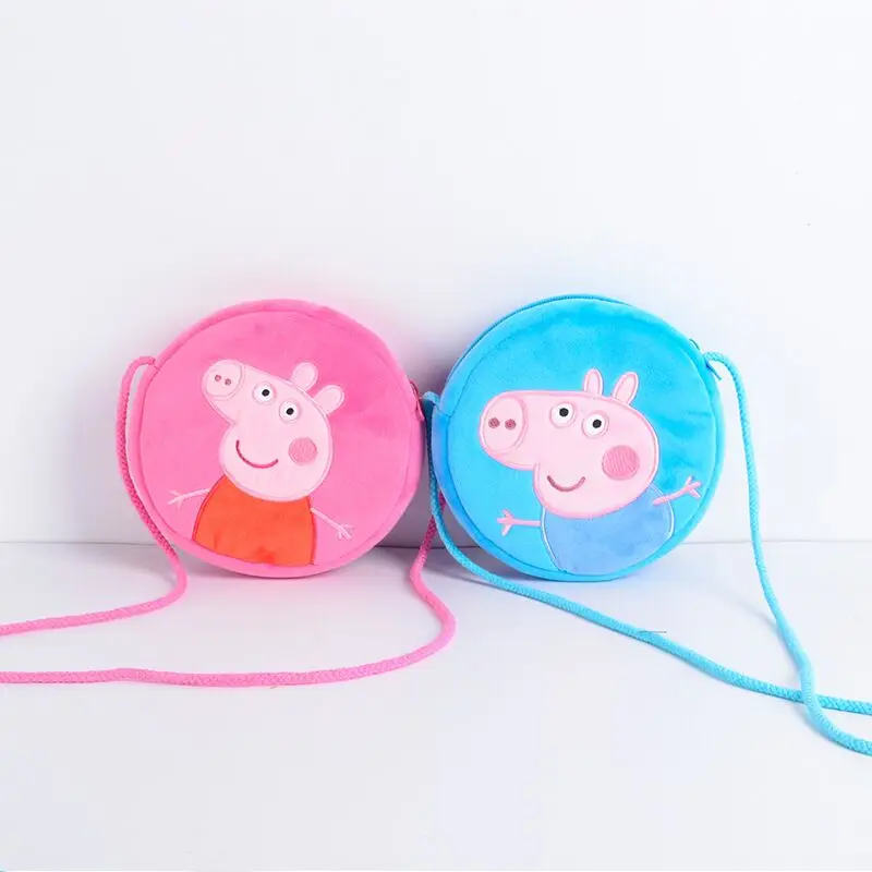 Origines Peppa cochon George cochon portefeuille peluche jouet garçon enfant Peppa cochon Kawaii sac à dos portefeuille étudiant sac poupée cadeau de noël