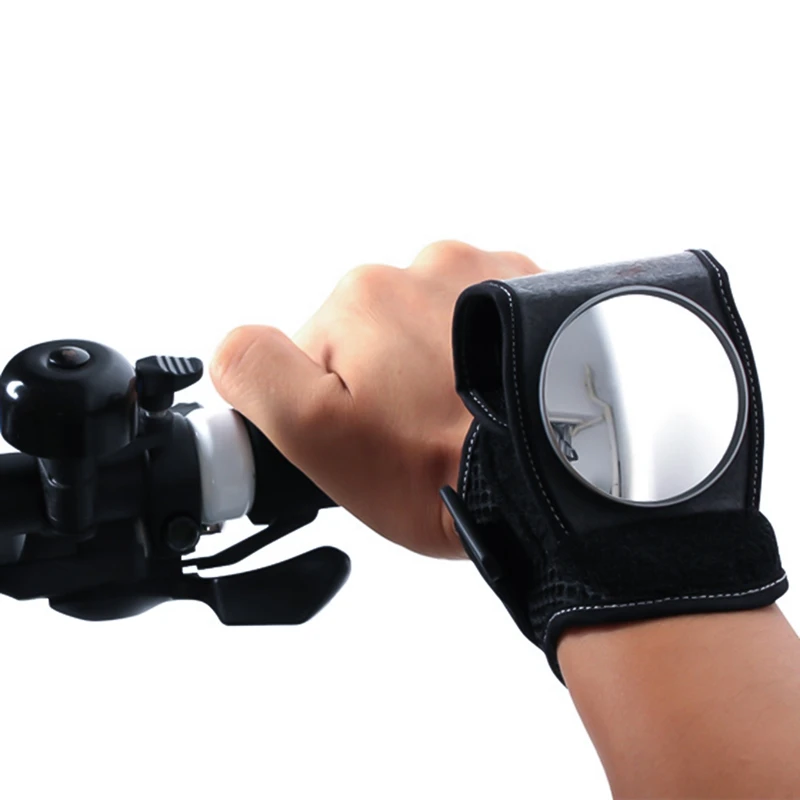 Bicycle Bike Back Mirror Cycling Wrist Band Strap Reflex Rear View