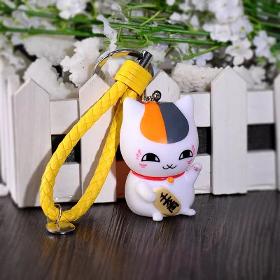 Maneki Neko Lucky Cat Fat Cat Брелок меховой помпон помпоны женская кожаная брелок металлические брелки для ключей ключи от машины сумка Подвеска Шарм D42 - Цвет: 17